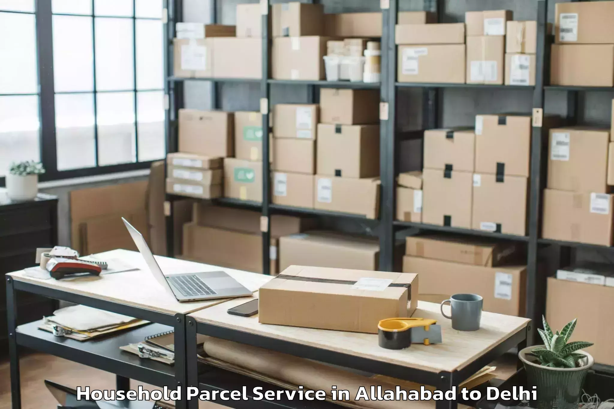 Professional Allahabad to Rajouri Garden Household Parcel